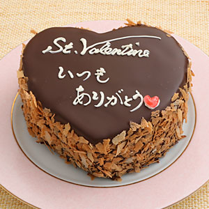 ハートのチョコレートケーキ