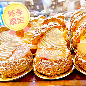 桃のキャラメルシュー